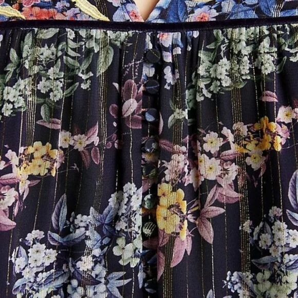 New Anthropologie Vineet Bahl Embroidered Blouse - Picture 4 of 6